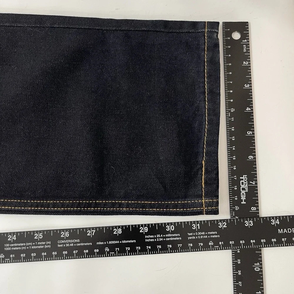 Levis 513 Jeans Mens 34x32 Blue Black Slim Straight Dark Wash Stretch Denim NEW